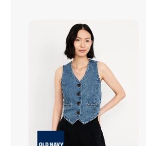 Old Navy Light Blue Denim Vest